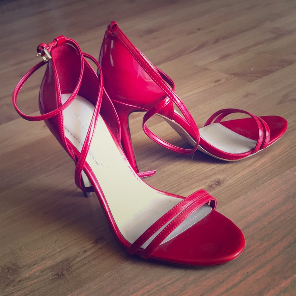 Red high heel sandals size 6 1/2 from Aldo
